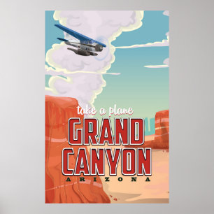 Poster das viagens vintage do Grand Canyon
