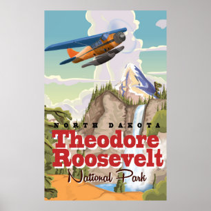 Poster das viagens vintage do parque de Theodore