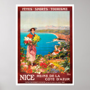 Poster das viagens vintage - France Cote d'Azur