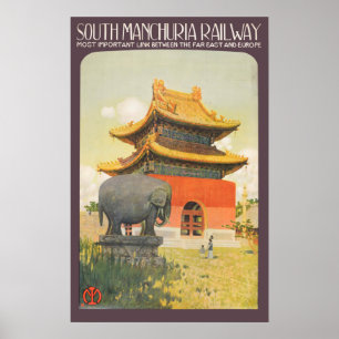 Poster das viagens vintage - Manchuria sul