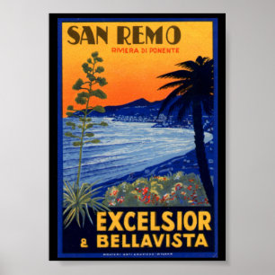Poster das viagens vintage, maravalhas Italia de