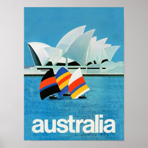Poster das viagens vintage para Austrália