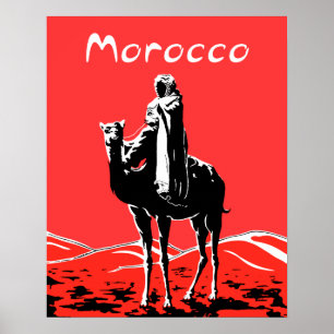 Poster das viagens vintage para Marrocos