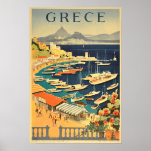Poster das viagens vintage - piscina