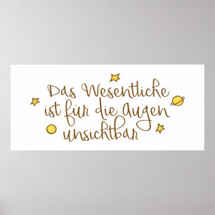 Poster Das Wesentliche ist für die Augunsichtbar