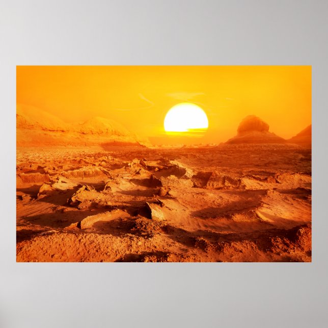 Poster Dasht-e Lut Deser - o lugar mais quente da Terra.  (Frente)