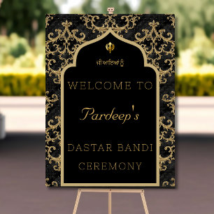 Poster Dastar bandi sinal de boas-vindas conselho ouro pr