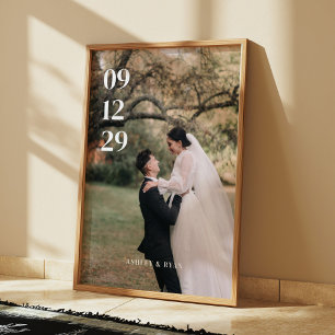 Poster Data de Casamento Personalizada com Foto Completa 