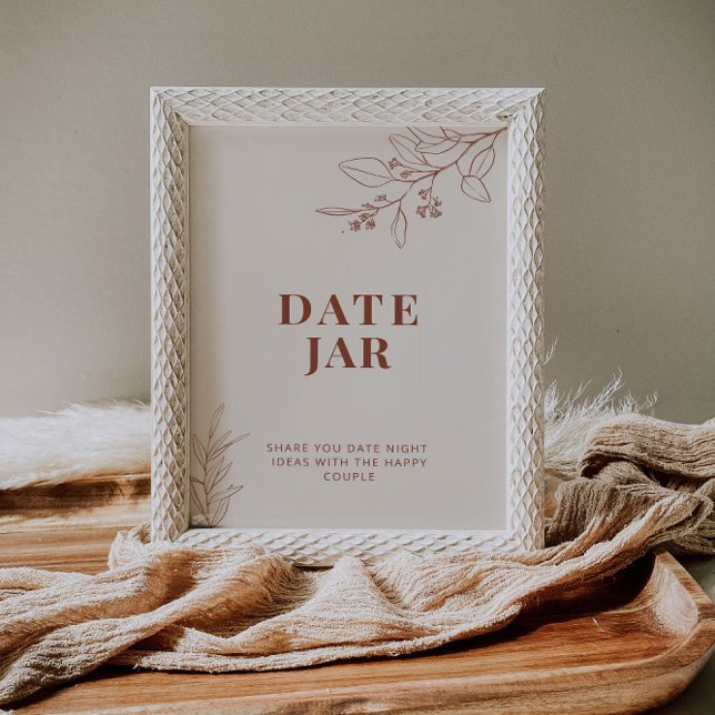 Poster Data Jar Boho Sinal de Casamento (Criador carregado)
