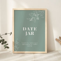 Data Jar Sage - Sinal de Casamento Verde