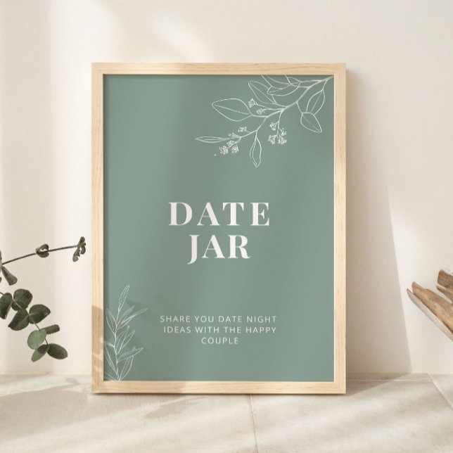 Poster Data Jar Sage - Sinal de Casamento Verde (Criador carregado)