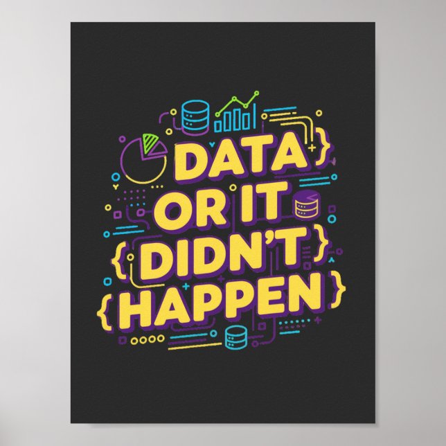 Poster Data Science Design - Dados ou isso não aconteceu (Frente)