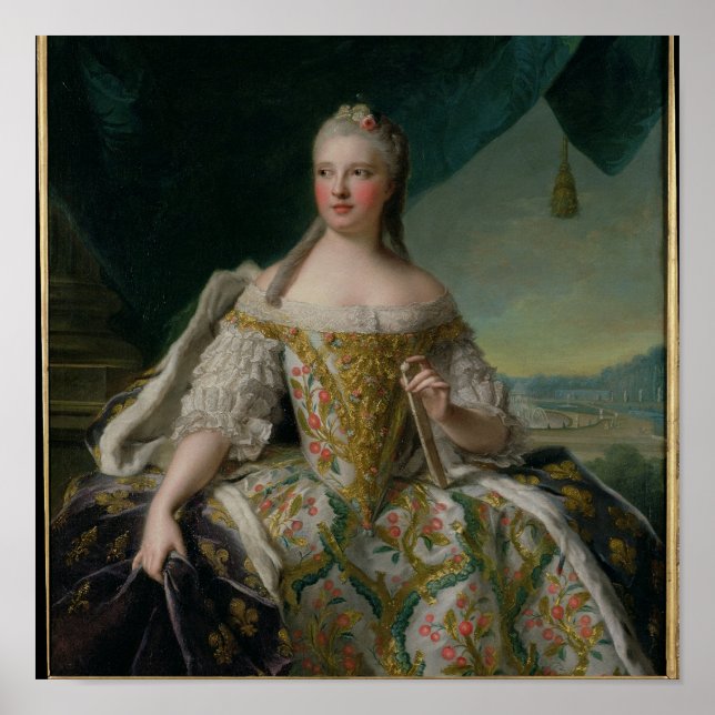 Poster Dauphine Marie-Josephe de Saxe 1751 (Frente)