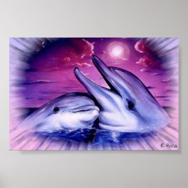 Pôster Dauphins á l´huile (Frente)