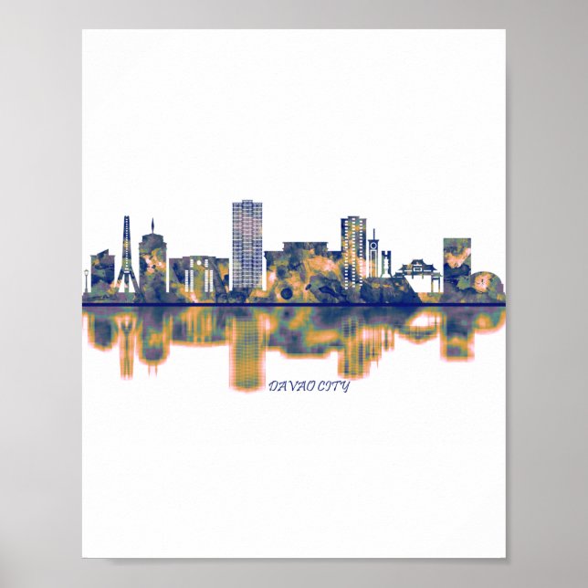 Poster Davao City Skyline (Frente)