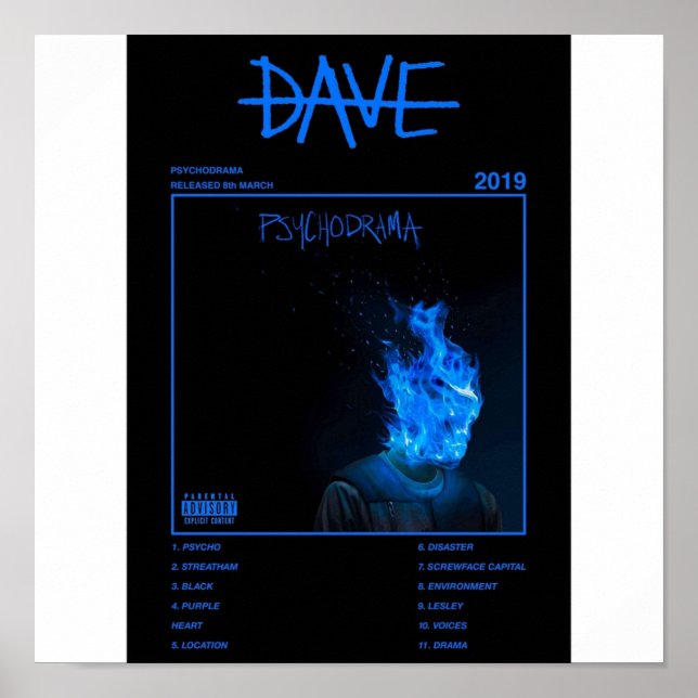 Poster Dave Psychodrama trabalho de arte (Frente)