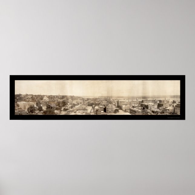 Pôster Davenport IA Birdseye Foto 1907 (Frente)