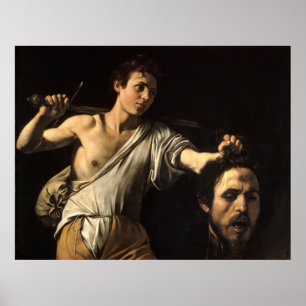 Pôster David com o Chefe de Golias, Caravaggio