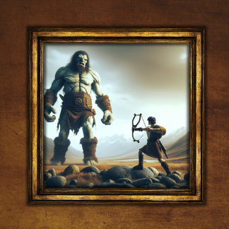 Poster David e Golias - História da Bíblia Arte Cristã