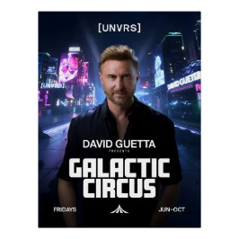 Pôster  David Guetta - Galactic Circus - [UNVRS] Poster