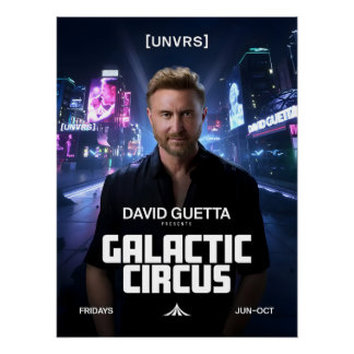 Pôster  David Guetta - Galactic Circus - [UNVRS] Poster