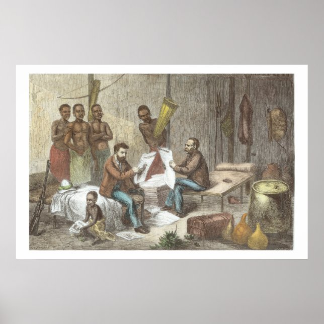 Poster David Livingstone (1813-73) e Henry Mort (Frente)