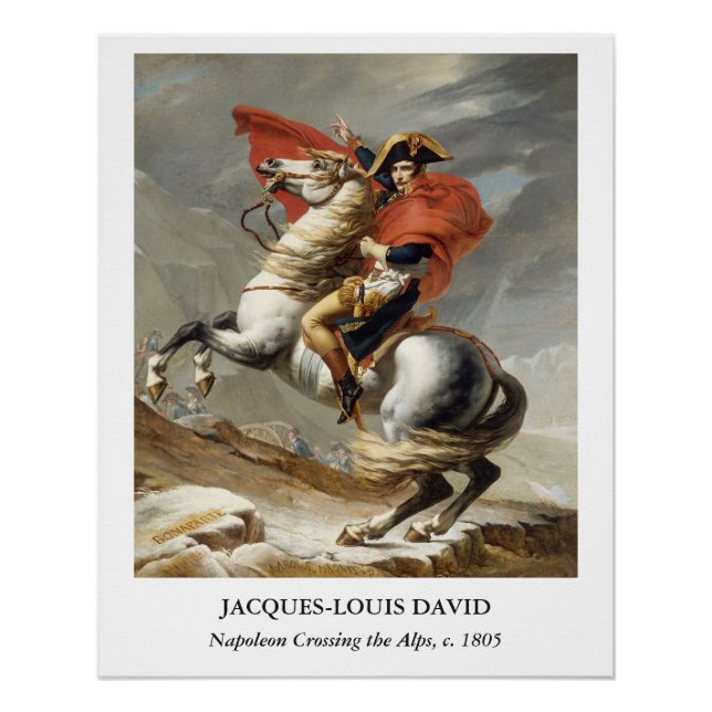 Pôster David – Napoleão Cruzando os Alpes (Frente)