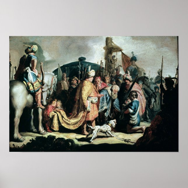 Poster David Offering the Head of Goliath to King Saul (Frente)