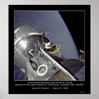 Pôster David R. Scott "Spider" - Missão Apollo 9