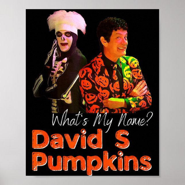 Poster David S Pumpkins Skeleton Funny Skit Men Clothing  (Frente)