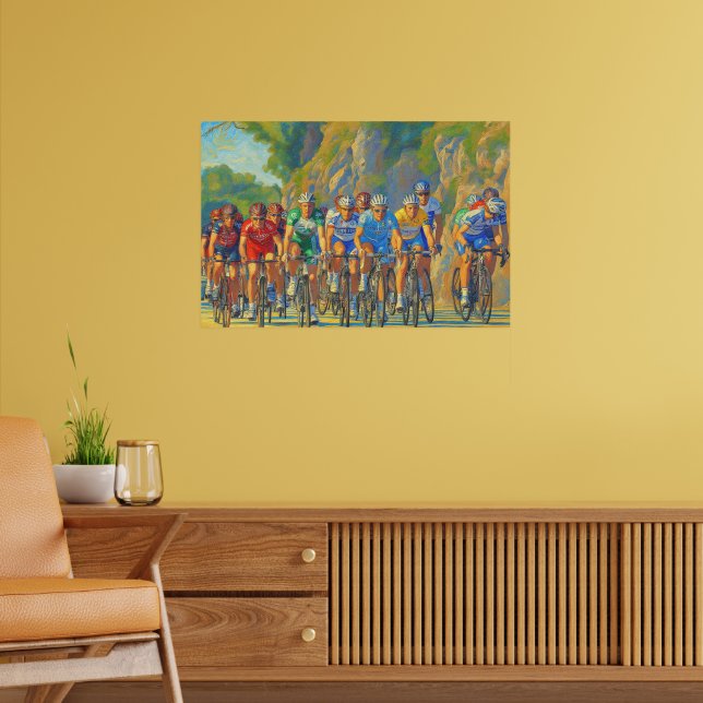 Poster Davide Rebellin Col d'Eze Paris-Nice 2008 Falso Qu (Sala de Estar 2)