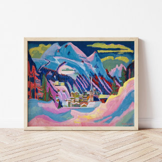 Poster Davos no inverno | Ernst Ludwig Kirchner