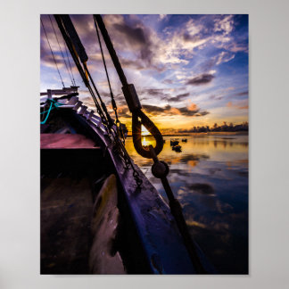 Poster Dawn de laguna tropical