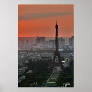Poster - Dawn na Torre Eiffel de Paris