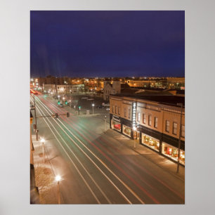 Pôster Dawn on Main Street of Bismarck, Dakota do Norte