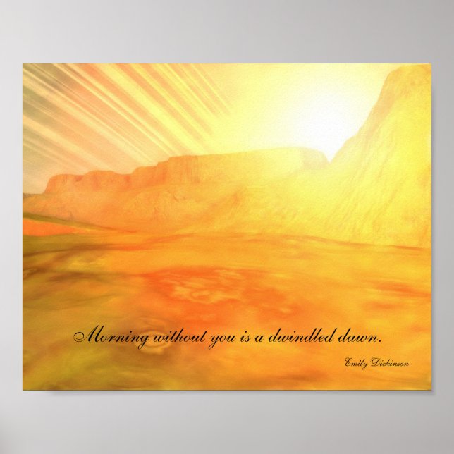 Poster Dawn Rings Personalizada Emily Dickinson Cote Post (Frente)