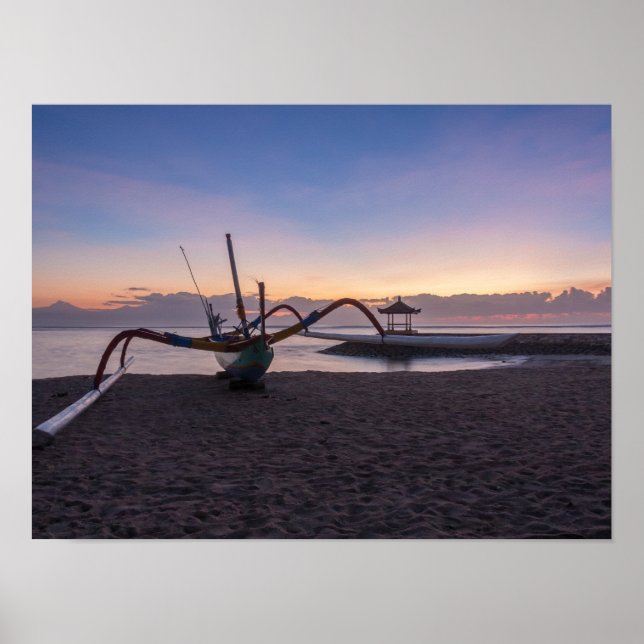 Pôster Dawn, Sanur, Bali, Indonésia (Frente)