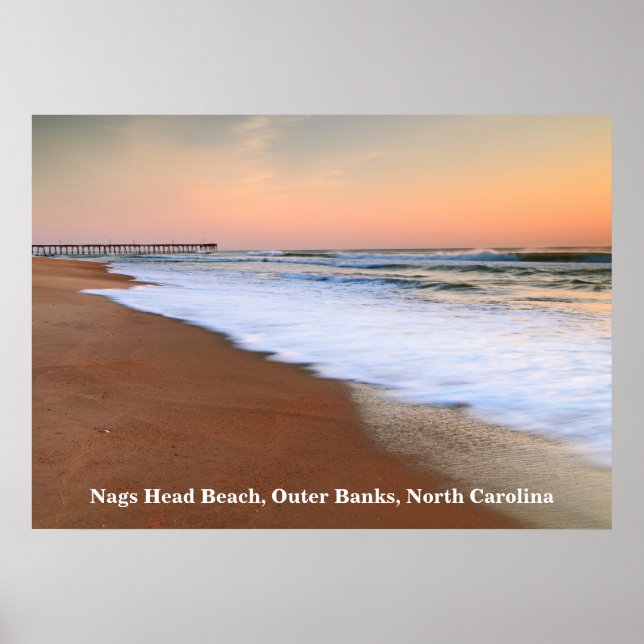 Poster Dawn Seascape em Nags Head Beach (Frente)