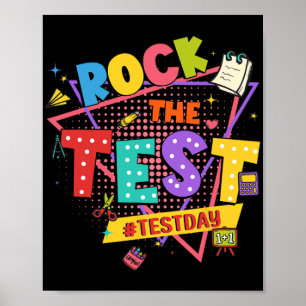Poster Day Rock The Test Motivational Stusts Professores