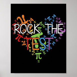 Poster Day Rock The Test Teacher Testing Day Rainbow Teat