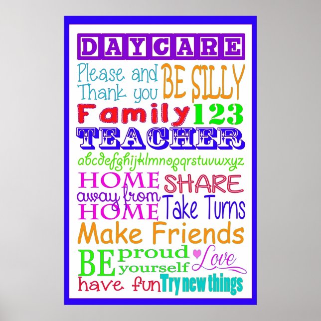 Pôster Daycare Subway Art (Frente)