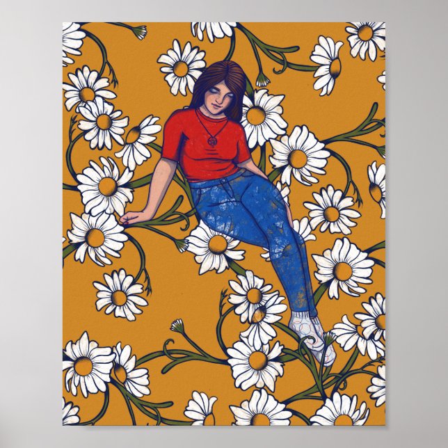 Poster Daydreaming Primavera Wity Daisy Art (Frente)