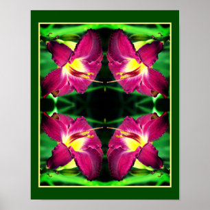 Poster Daylly Flower Close Abstrato