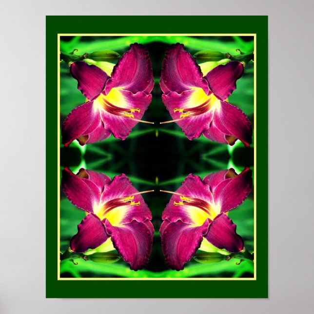 Poster Daylly Flower Close Abstrato (Frente)