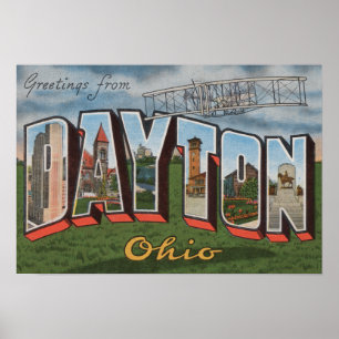 Pôster Dayton, Ohio (plano dos irmãos de Wright)