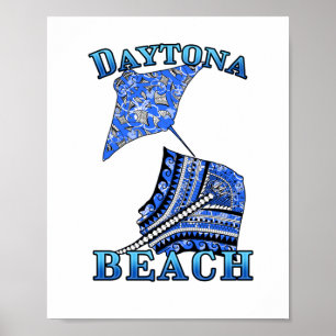 Poster Daytona Beach Flórida Tribal Stingray