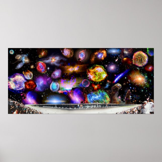 Poster Daytona Speedway com Chandra Telescope Sky (Frente)