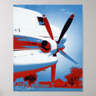 Poster DC-3 retrô
