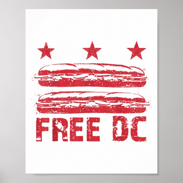 Poster Dc Cara Sanduíche Gratuita Dc, Sinalizador Dc Sub  (Frente)