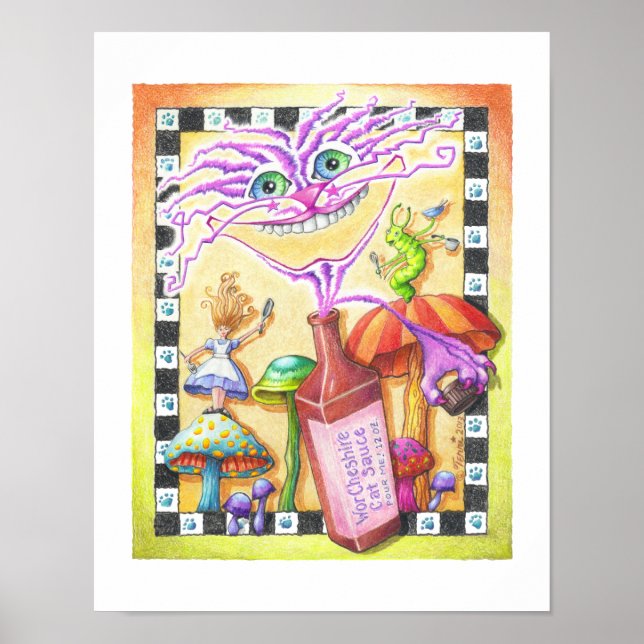 poster de 11"x14" - WorCHESHIRE CAT (Frente)
